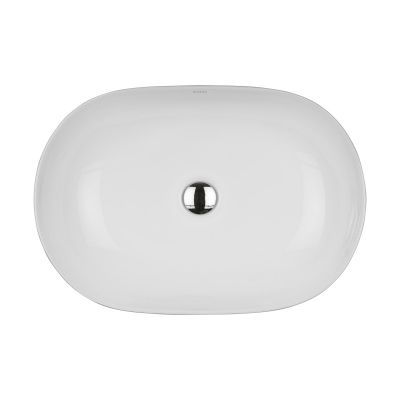 Umywalka 60.5x41.5 cm owalna nablatowa biała 40820000 Oltens Hamnes