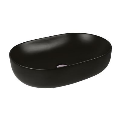 Umywalka 60.5x41.5 cm owalna nablatowa czarna 40320300 Oltens Hamnes