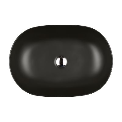 Umywalka 60.5x41.5 cm owalna nablatowa czarna 40320300 Oltens Hamnes