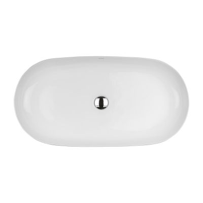 Umywalka 80x40 cm owalna nablatowa biała 40821000 Oltens Hamnes