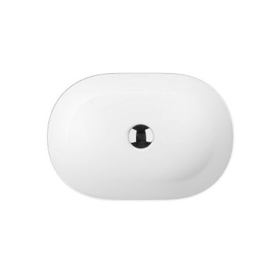 Umywalka 45x30 cm owalna nablatowa biała 40827000 Oltens Lom Thin