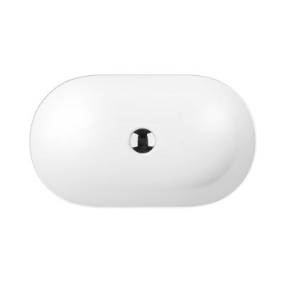 Umywalka 52x30 cm owalna nablatowa biała 40828000 Oltens Lom Thin