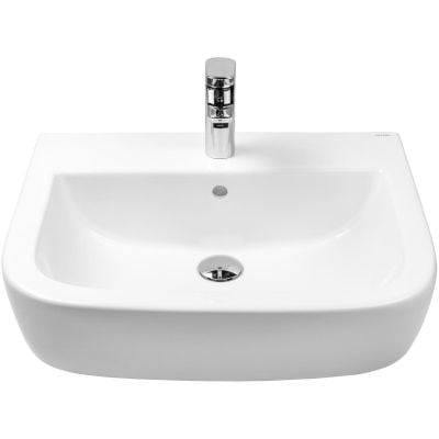 Umywalka 56x45 cm półokrągła ścienna biała 41502000 Oltens Vernal