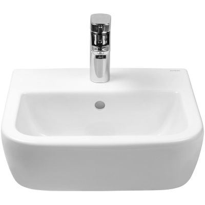 Umywalka 40x32.5 cm półokrągła ścienna biała 41003000 Oltens Vernal