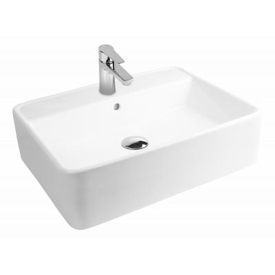 Umywalka 58x45 cm prostokątna ścienna-nablatowa biała 41812000 Oltens Duve