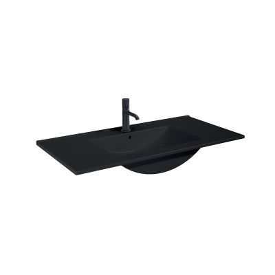 Umywalka 101x46 cm prostokątna meblowa czarna 41207300 Oltens Vernal