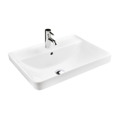 Umywalka 61x47.5 cm prostokątna wpuszczana biała 41708000 Oltens Kolma