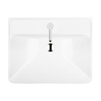 Umywalka 61x47.5 cm prostokątna wpuszczana biała 41708000 Oltens Kolma