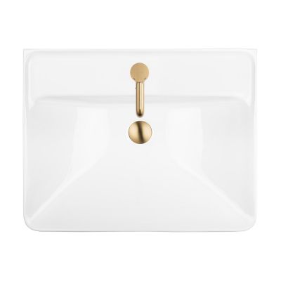 Umywalka 61x47.5 cm prostokątna wpuszczana biała 41708000 Oltens Kolma