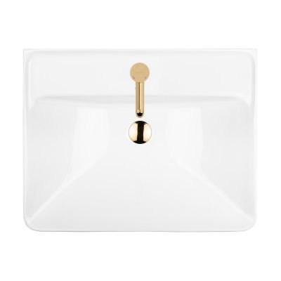 Umywalka 61x47.5 cm prostokątna wpuszczana biała 41708000 Oltens Kolma