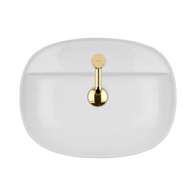 Umywalka 51x39 cm owalna nablatowa biała 41813000 Oltens Hamnes