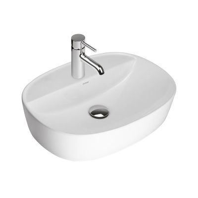 Umywalka 51x39 cm owalna nablatowa biała 41813000 Oltens Hamnes