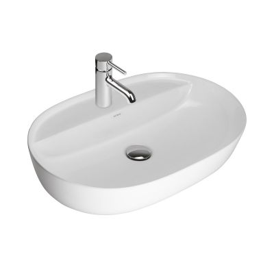 Umywalka 62x42 cm owalna nablatowa biała 41814000 Oltens Hamnes