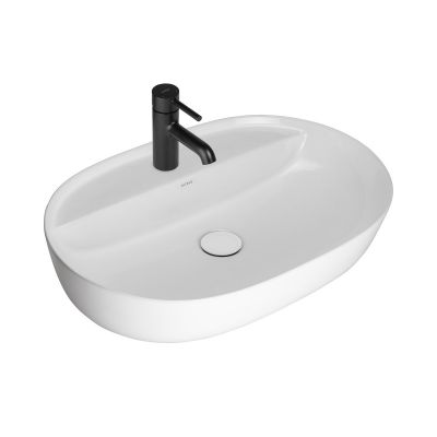 Umywalka 62x42 cm owalna nablatowa biała 41814000 Oltens Hamnes