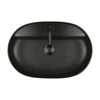 Umywalka 62x42 cm owalna nablatowa czarna 41314300 Oltens Hamnes