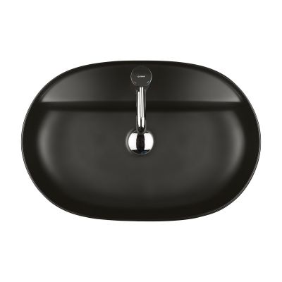 Umywalka 62x42 cm owalna nablatowa czarna 41314300 Oltens Hamnes