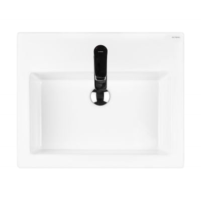 Umywalka 50x41 cm prostokątna ścienna-nablatowa biała 41903000 Oltens Susa