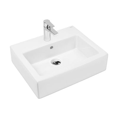 Umywalka 50x41 cm prostokątna ścienna-nablatowa biała 41903000 Oltens Susa