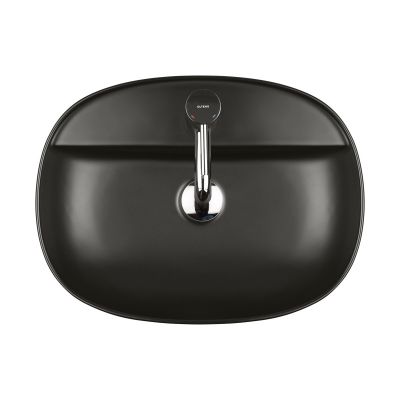 Umywalka 51x39 cm owalna nablatowa czarna 41813300 Oltens Hamnes