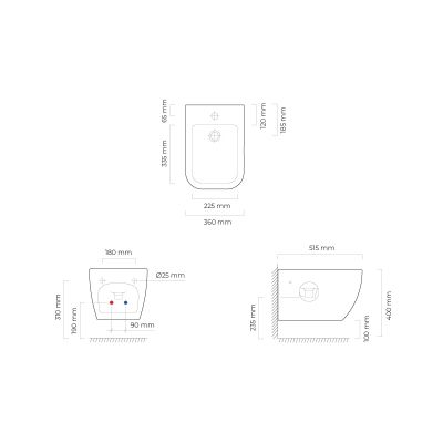 Bidet wiszący biały 46502000 Oltens Vernal