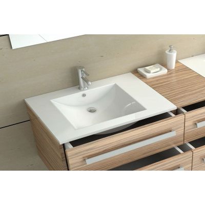 Umywalka 71.5x46.5 cm prostokątna wpuszczana biała REAU0190 Rea Dafne
