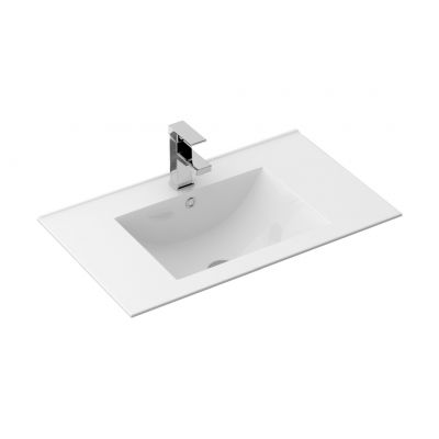 Umywalka 71.5x46.5 cm prostokątna wpuszczana biała REAU0190 Rea Dafne