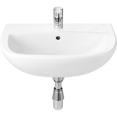 Umywalka 50x40 cm półokrągła ścienna biała A325196000 Roca Adele