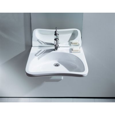 Umywalka 66x55 cm ścienna dla niepełnosprawnych biała A32723500P Roca Access Dostępna Łazienka