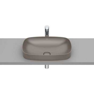 Umywalka 55x37 cm prostokątna wpuszczana brąz/beż A327504660 Roca Inspira