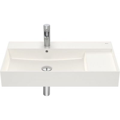 Umywalka 80x49 cm prostokątna ścienna brąz/beż A32752B650 Roca Inspira