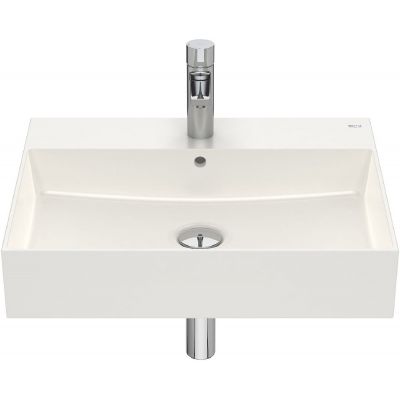 Umywalka 60x49 cm prostokątna ścienna brąz/beż A32752C650 Roca Inspira