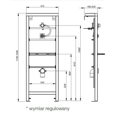 Stelaż podtynkowy do pisuaru A890074100 Roca