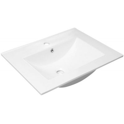 Umywalka 61x46.5 cm prostokątna meblowa-wpuszczana biała 160160 Sapho Slim