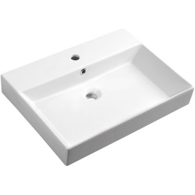 Umywalka 60x45 cm prostokątna ścienna-meblowa biała 17060 Sapho Kare