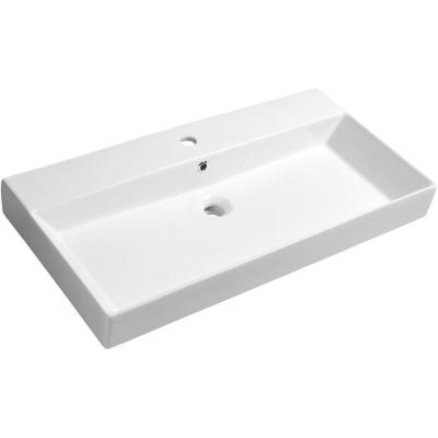 Umywalka 80x45 cm prostokątna ścienna-meblowa biała 17085 Sapho Kare