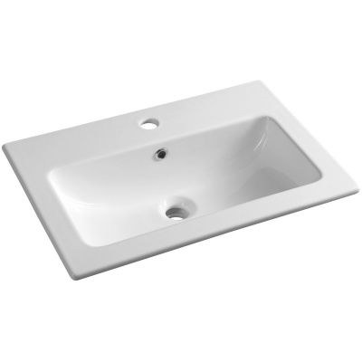 Umywalka 60x40 cm prostokątna meblowa biała 44060 Sapho Practico