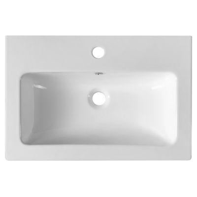 Umywalka 60x40 cm prostokątna meblowa biała 44060 Sapho Practico