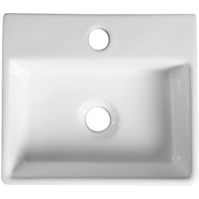 Umywalka 33.5x29 cm prostokątna ścienna-nablatowa biała BH7002 Sapho Small