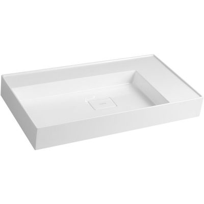 Umywalka 83x44 cm prostokątna ścienna-meblowa biała GU083L0 Sapho Godiva