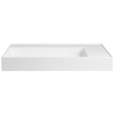 Umywalka 83x44 cm prostokątna ścienna-meblowa biała GU083L0 Sapho Godiva