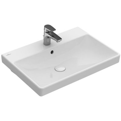 Umywalka 60x47 cm prostokątna ścienna-meblowa biała 41586001 Villeroy & Boch Avento