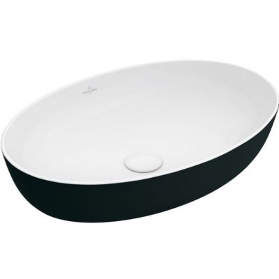 Umywalka 61x41 cm owalna nablatowa biała-czarna 419861BCT8 Villeroy & Boch Artis
