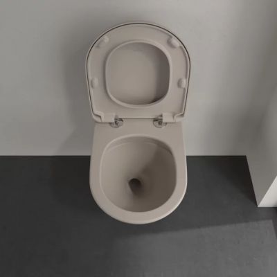 Miska WC wisząca bez kołnierza beż mat 4674T0AM Villeroy & Boch Antao