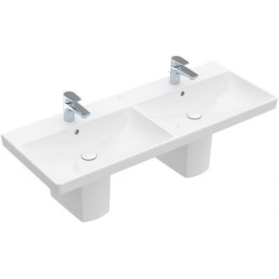 Umywalka 120x47 cm prostokątna ścienna-meblowa-podwójna biała 4A23CK01 Villeroy & Boch Avento