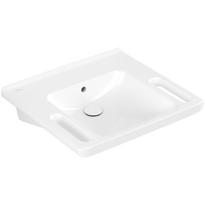 Umywalka 60x55 cm prostokątna dla niepełnosprawnych biała 4A686201 Villeroy & Boch ViCare