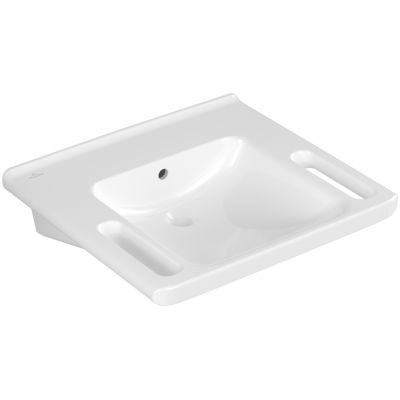 Umywalka 60x55 cm prostokątna dla niepełnosprawnych biała 4A686201 Villeroy & Boch ViCare
