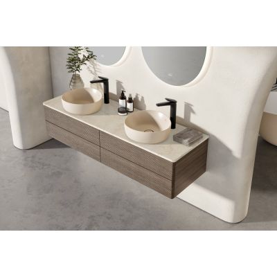 Umywalka 40x39.5 cm nablatowa brąz/beż 4A7240AM Villeroy & Boch Antao