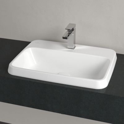Umywalka 60x45 cm prostokątna wpuszczana biała 5A676101 Villeroy & Boch Architectura