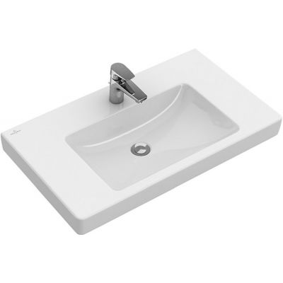Umywalka 100x47 cm prostokątna ścienna-meblowa-z blatem biała 71751G01 Villeroy & Boch Subway 2.0
