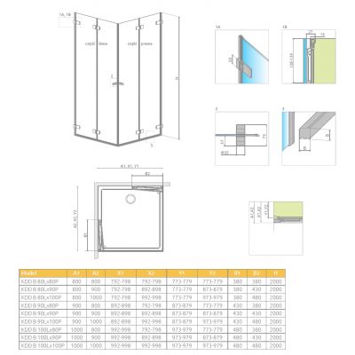 Drzwi prysznicowe 3861620301L Radaway Arta KDD